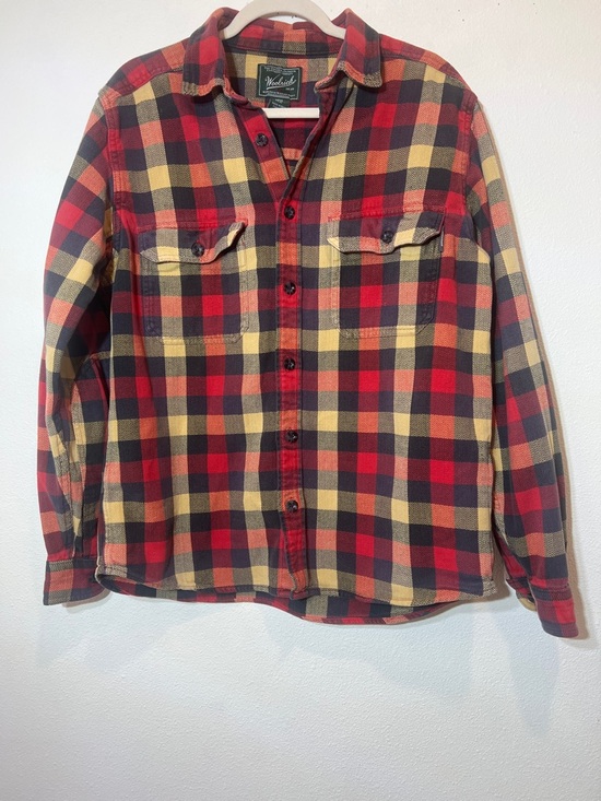 Woolrich Other - Woolrich Men’s Red Black Tan Plaid Button-Down Shirt/Overshirt Size L